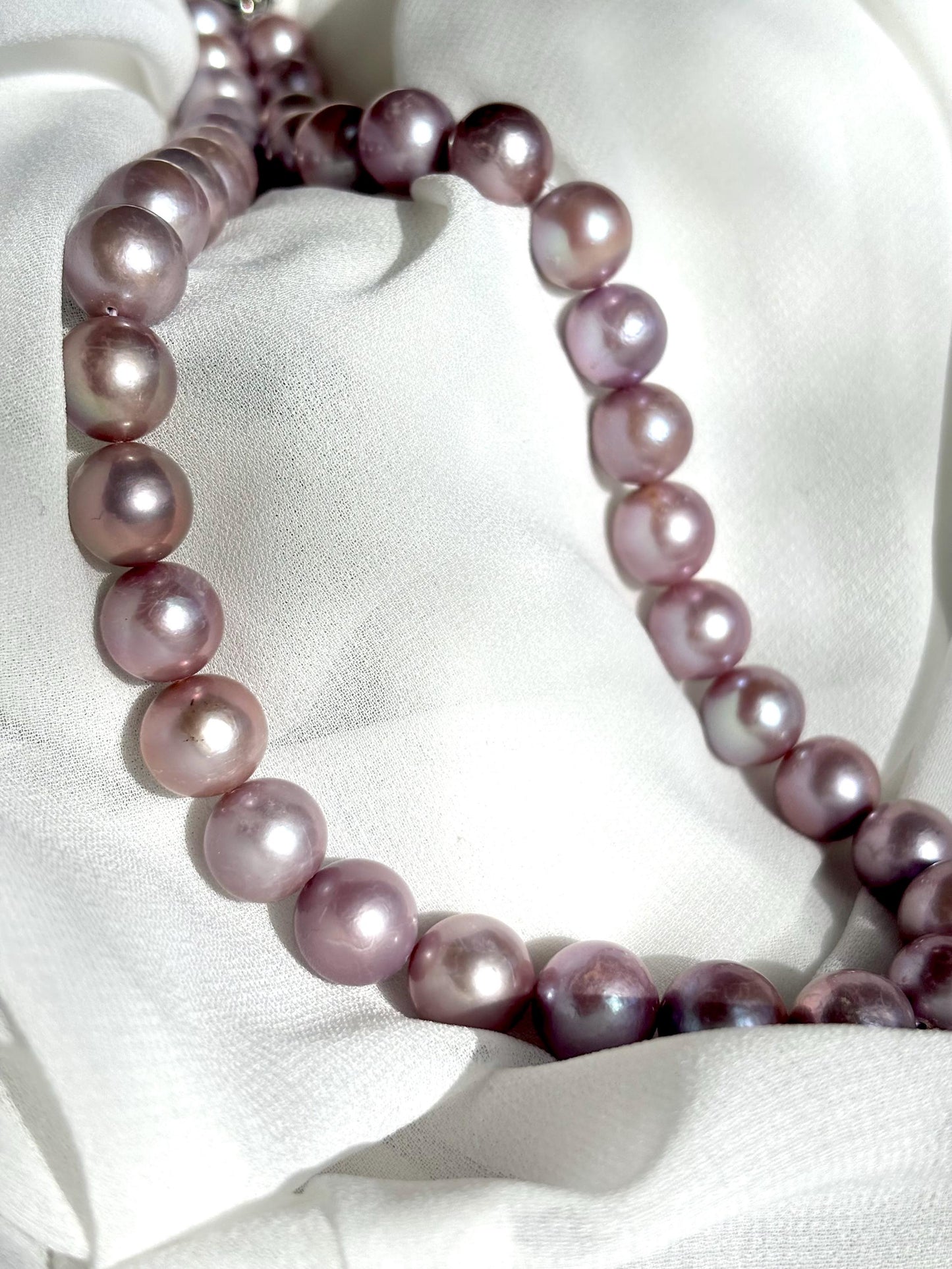 Moonlit Lavender Grove Baroque Pearl Necklace