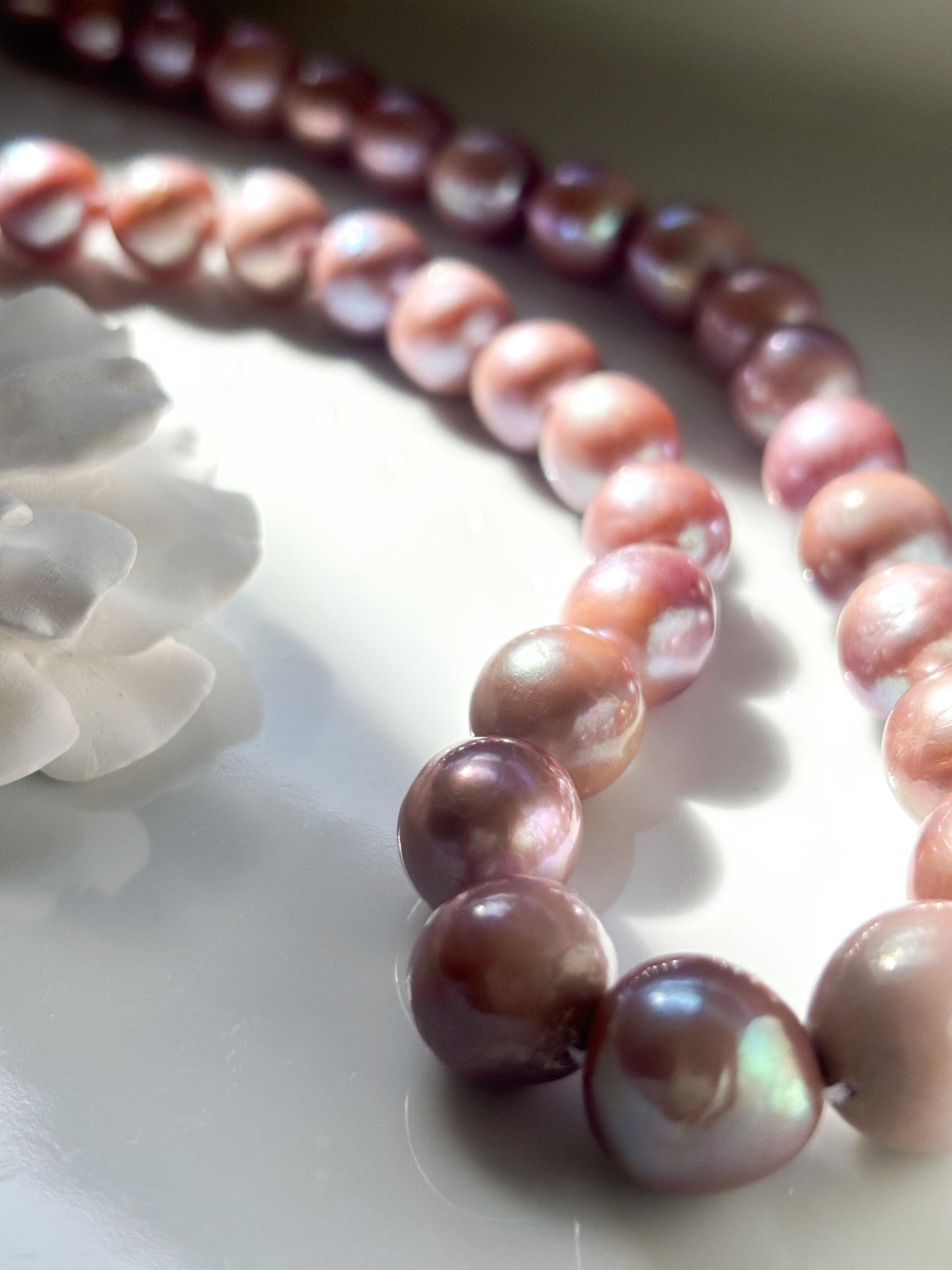 Lavender Berry Bubblegum Baroque Pearl Necklace