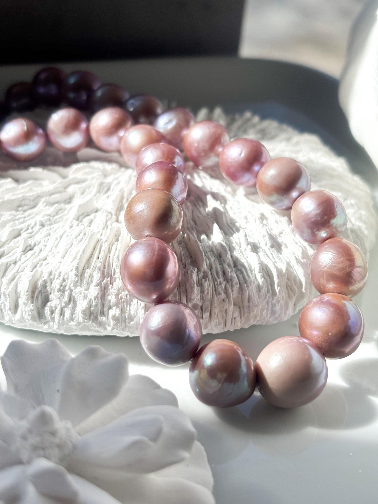 Lavender Berry Bubblegum Baroque Pearl Necklace