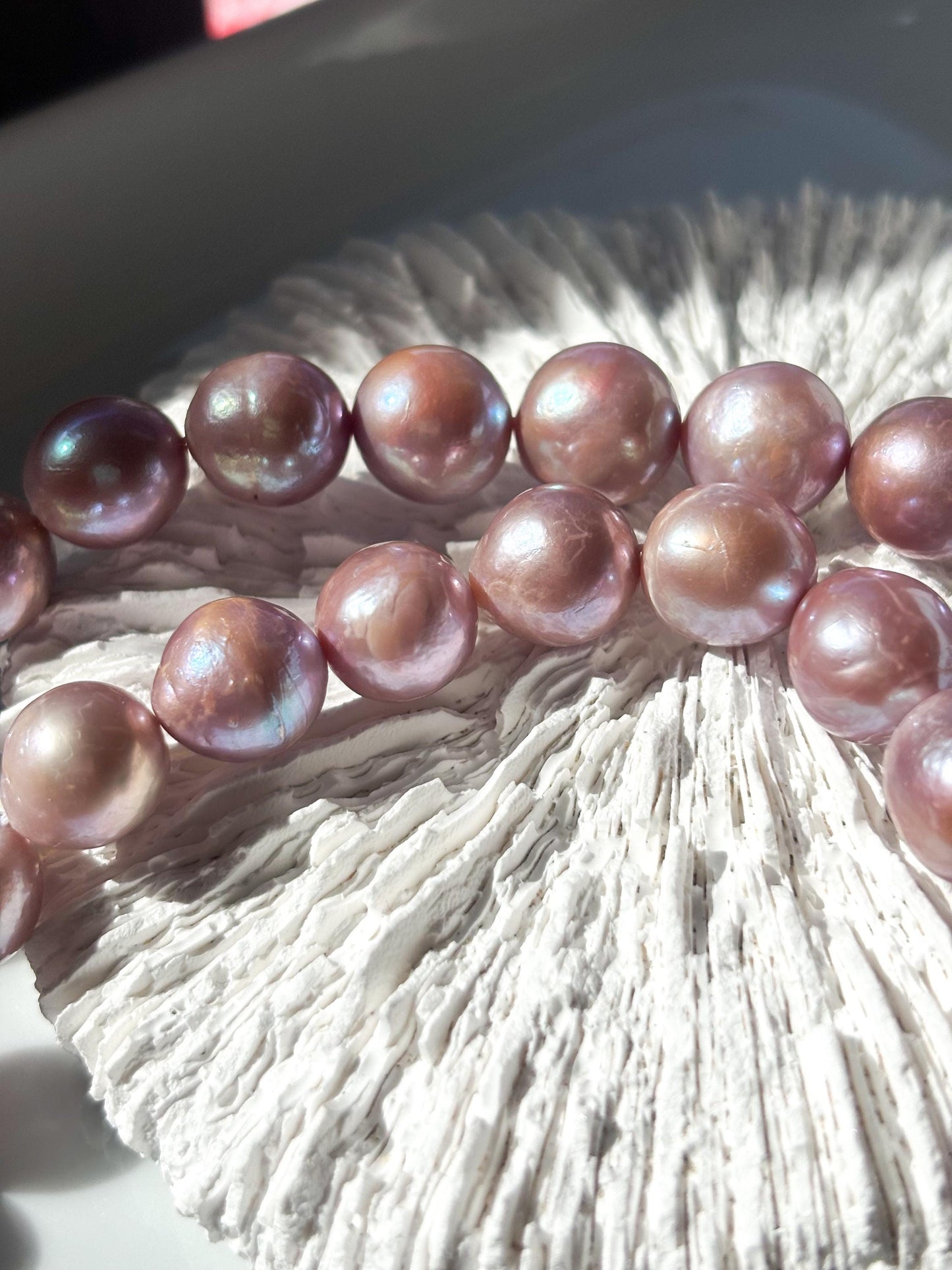 Lavender Berry Bubblegum Baroque Pearl Necklace