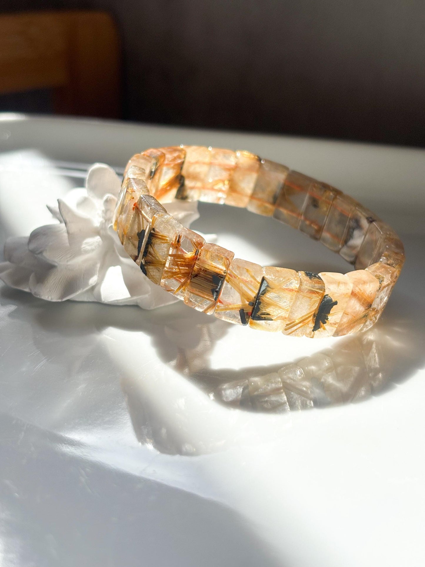 Golden Swallow – Titanium Rutilated Quartz Bracelet A