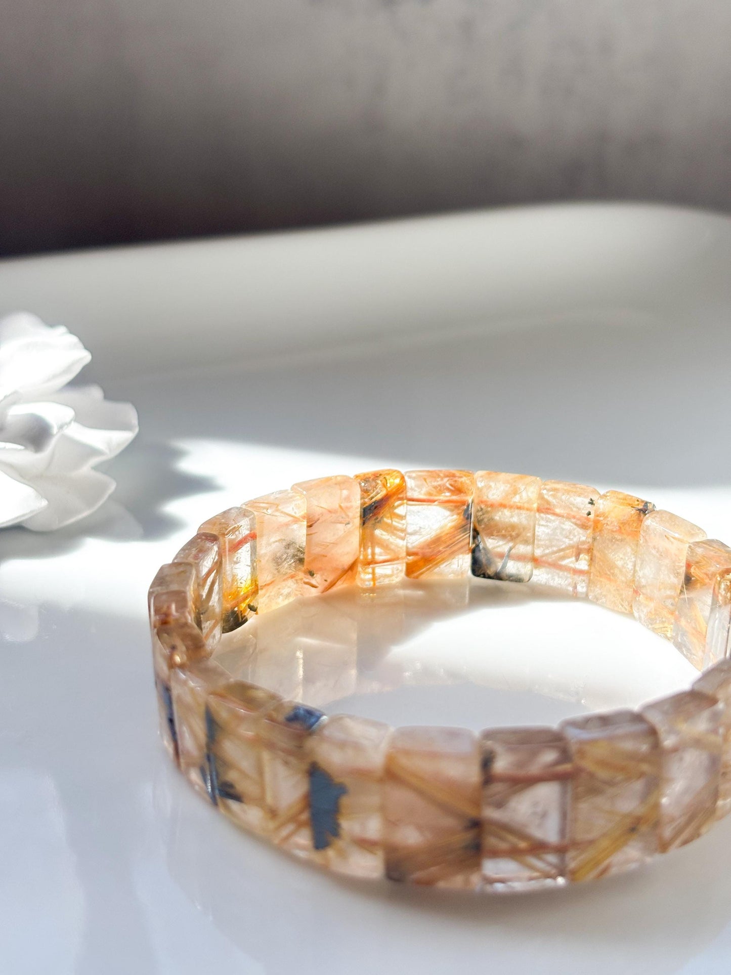 Golden Swallow – Titanium Rutilated Quartz Bracelet A