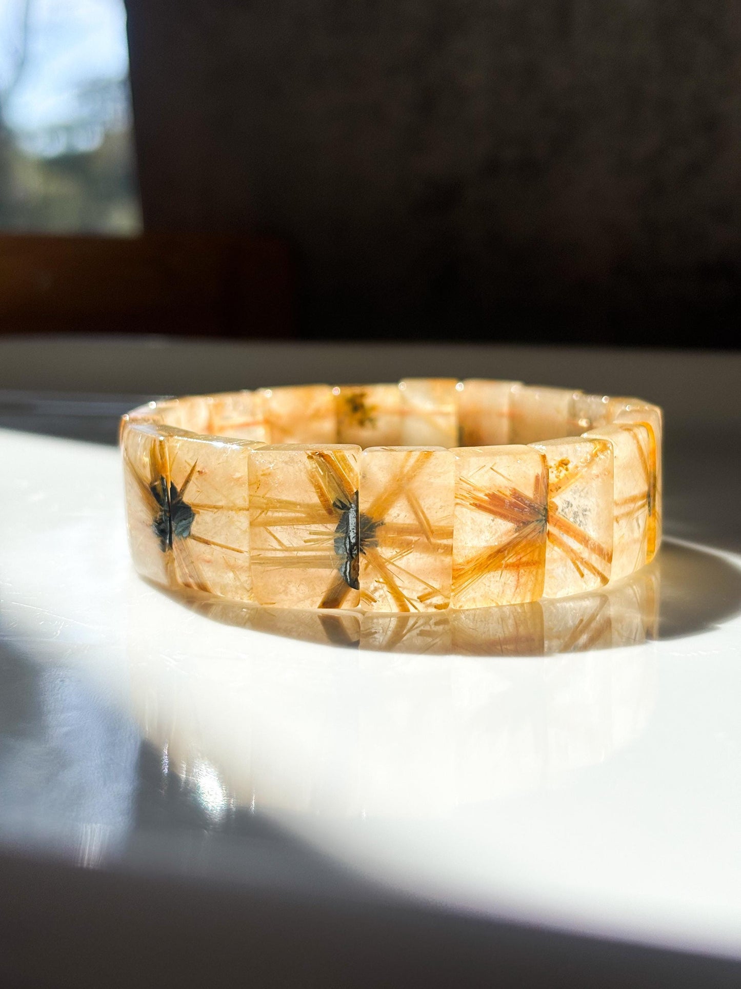 Golden Threads – Swallow Titanium Golden Rutilated Quartz Bracelet