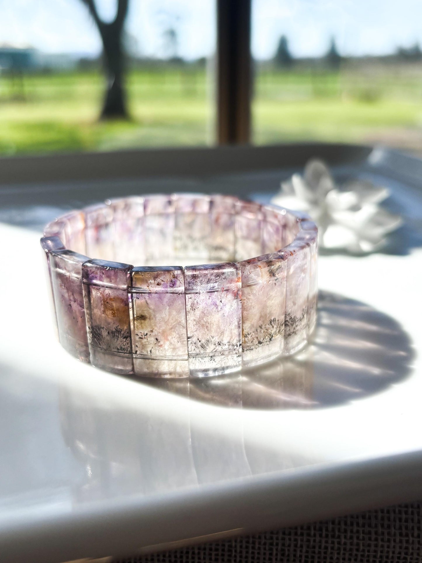Starlight Wisdom – Auralite-23 Wide Bracelet