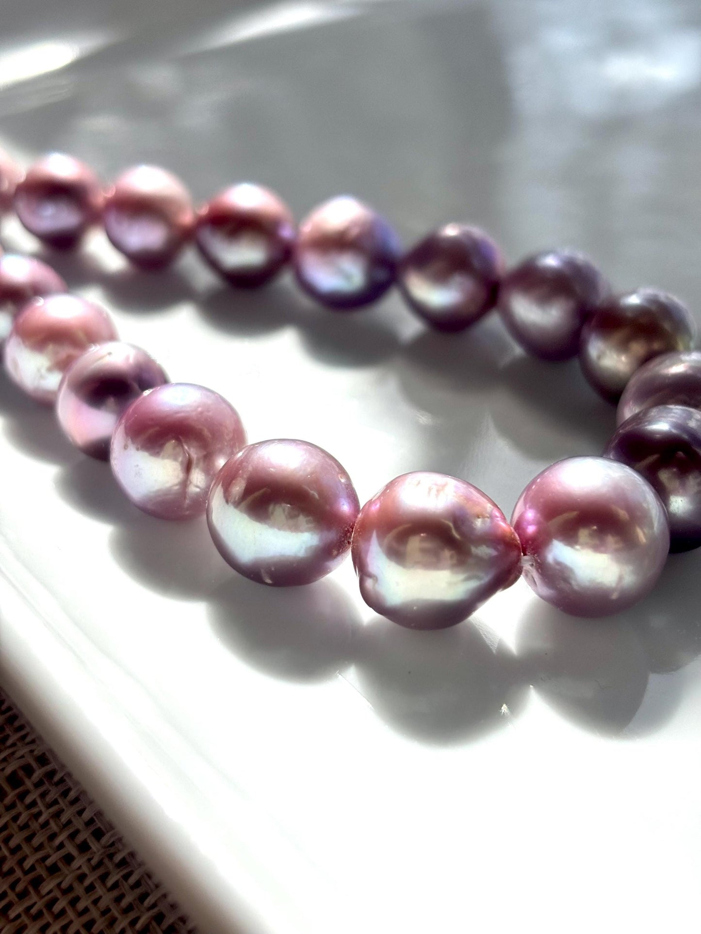 Lavender Tide – Purple Baroque Pearl Necklace