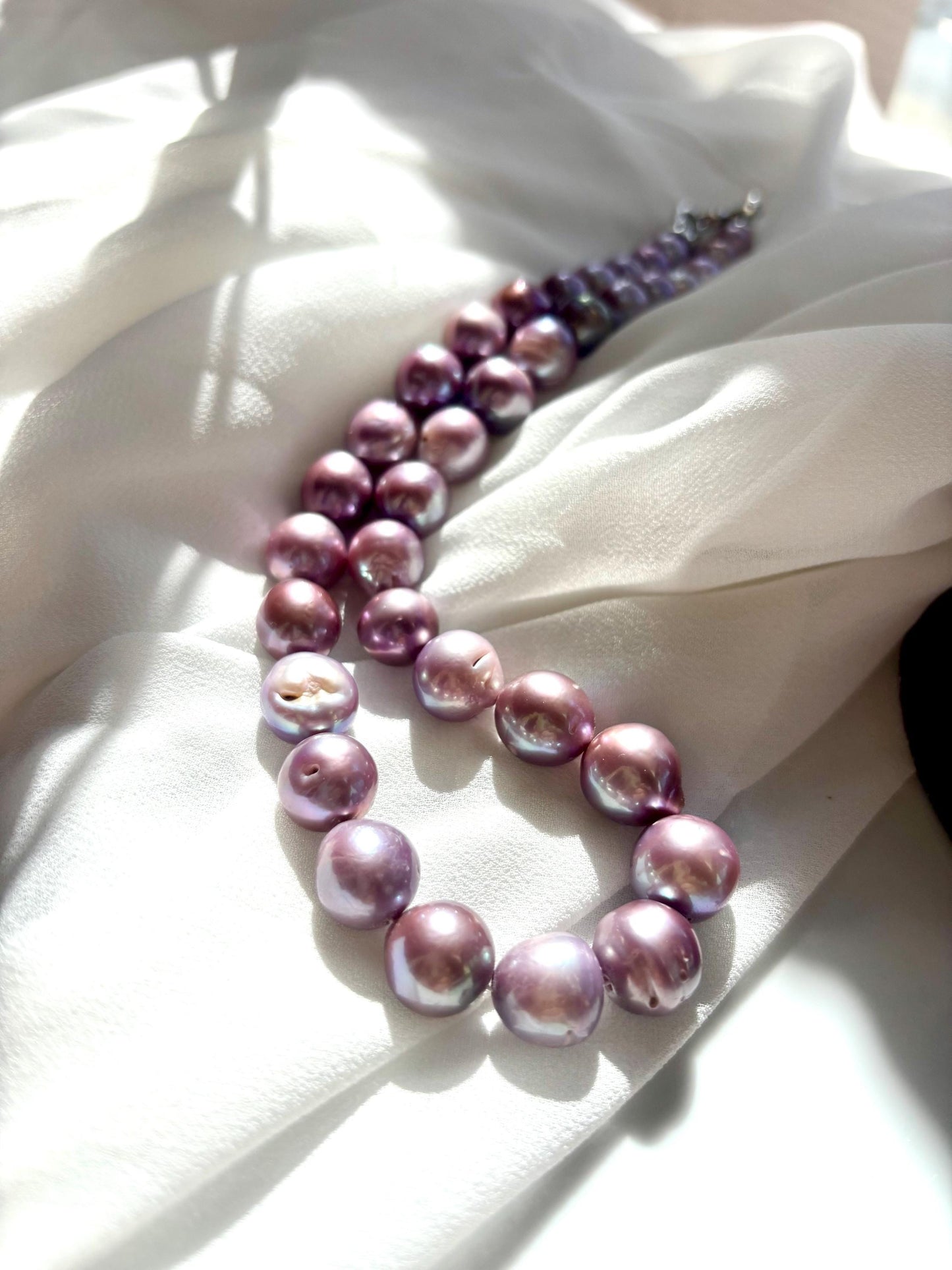 Lavender Tide – Purple Baroque Pearl Necklace