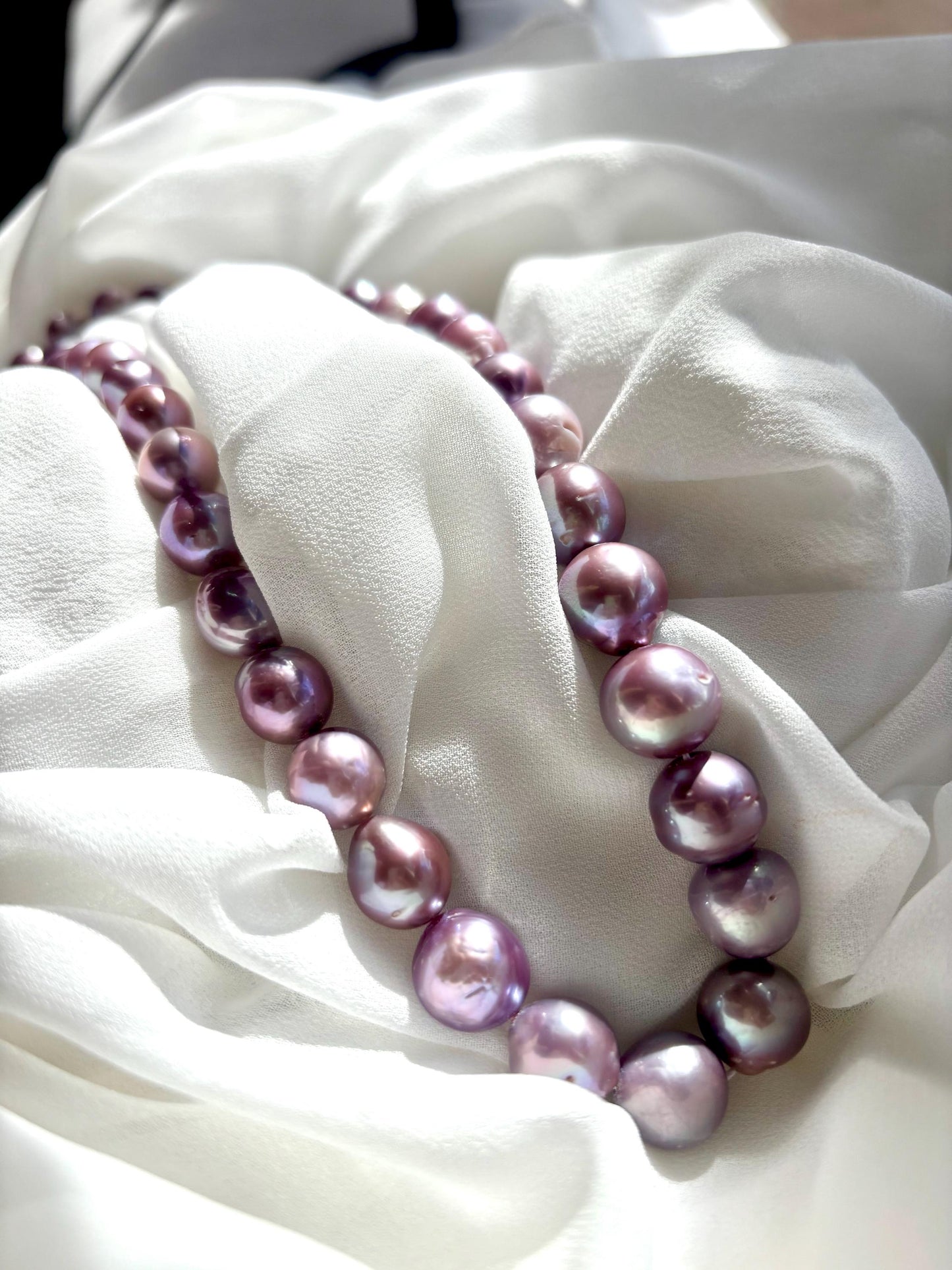 Lavender Tide – Purple Baroque Pearl Necklace