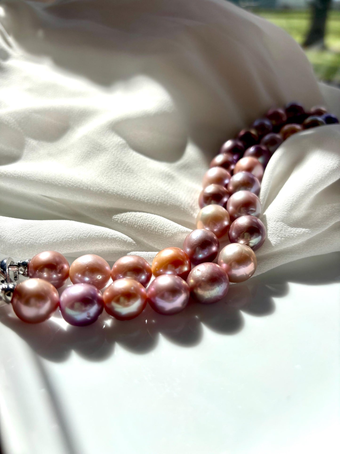 Aurora Bloom – Multicolor Baroque Pearl Necklace