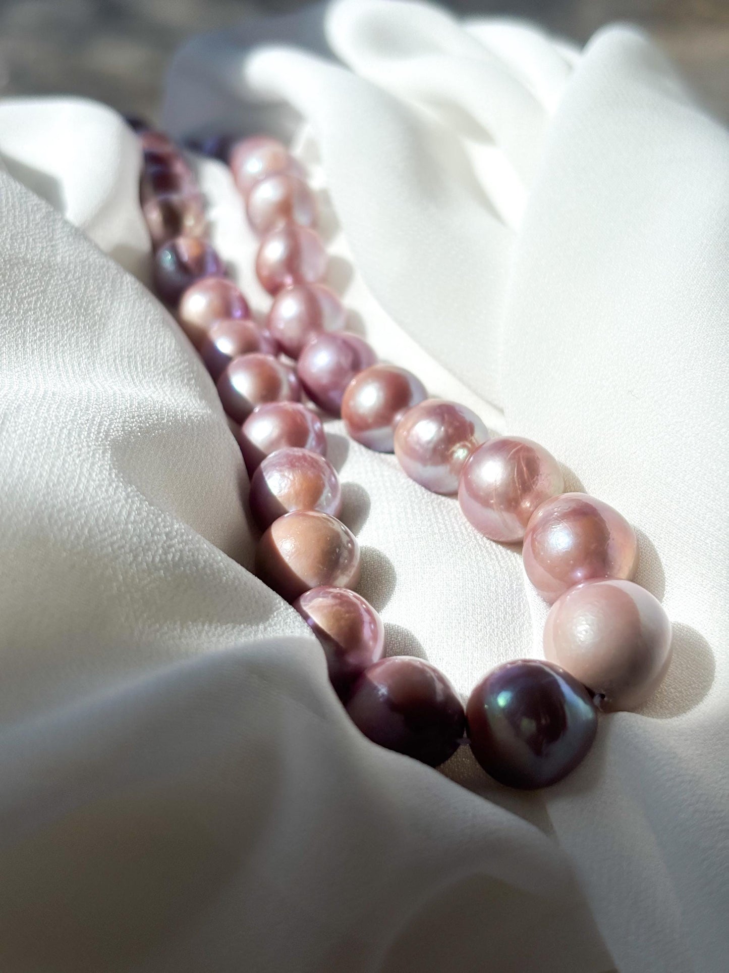 Lavender Berry Bubblegum Baroque Pearl Necklace