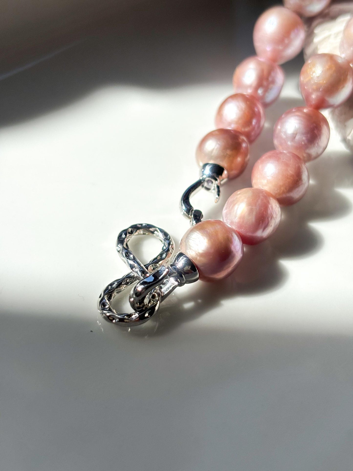 Lavender Berry Bubblegum Baroque Pearl Necklace