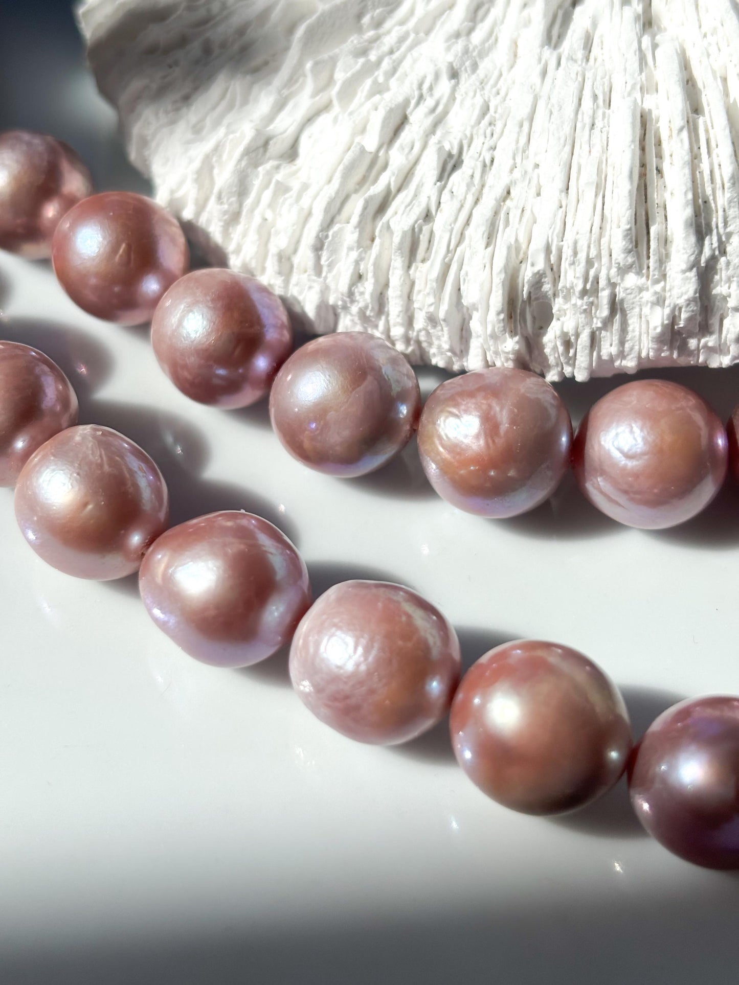 Lavender Berry Bubblegum Baroque Pearl Necklace