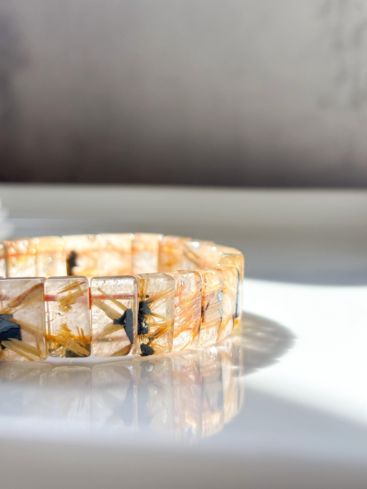 Golden Swallow – Titanium Rutilated Quartz Bracelet A