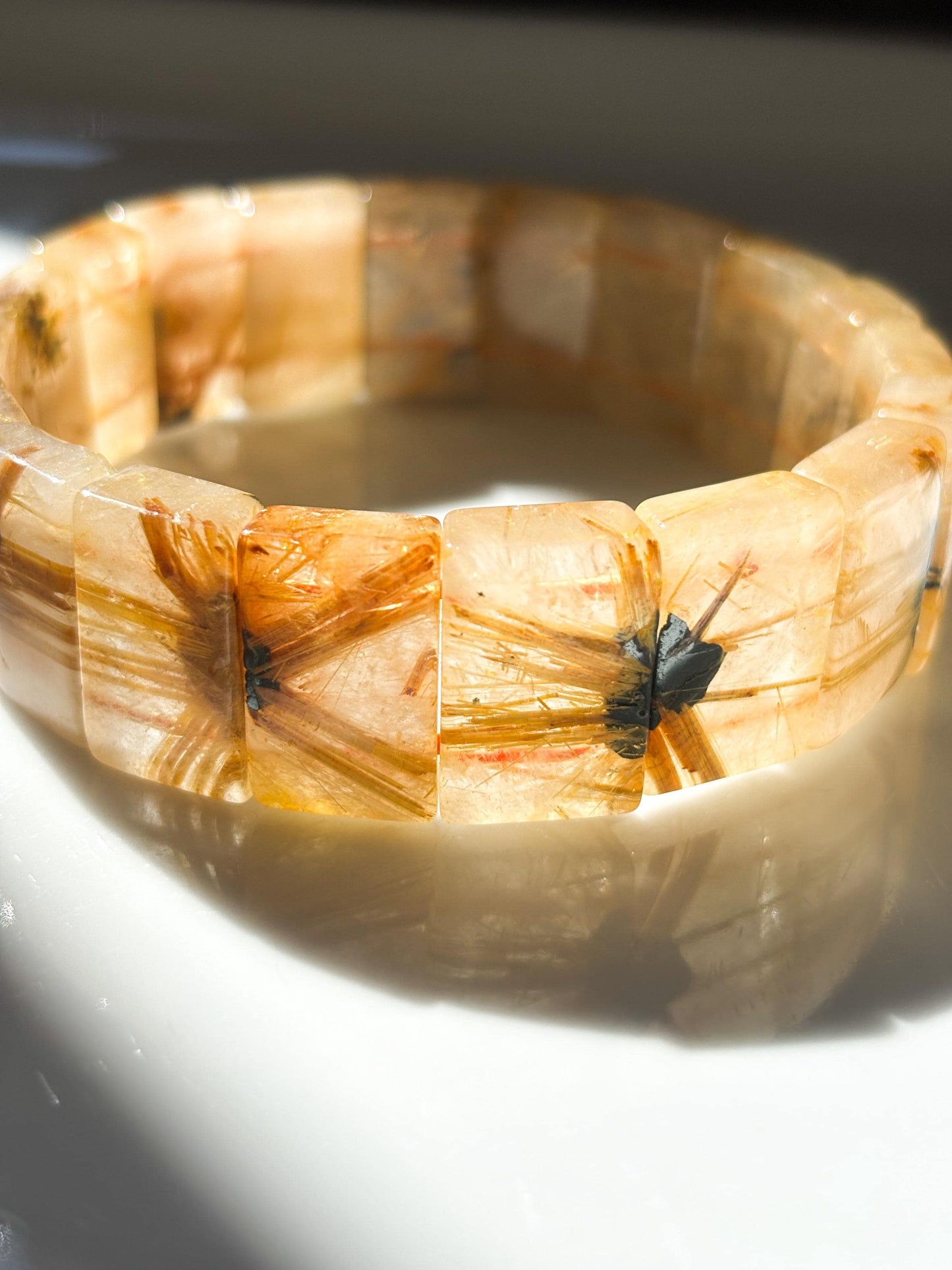 Golden Threads – Swallow Titanium Golden Rutilated Quartz Bracelet