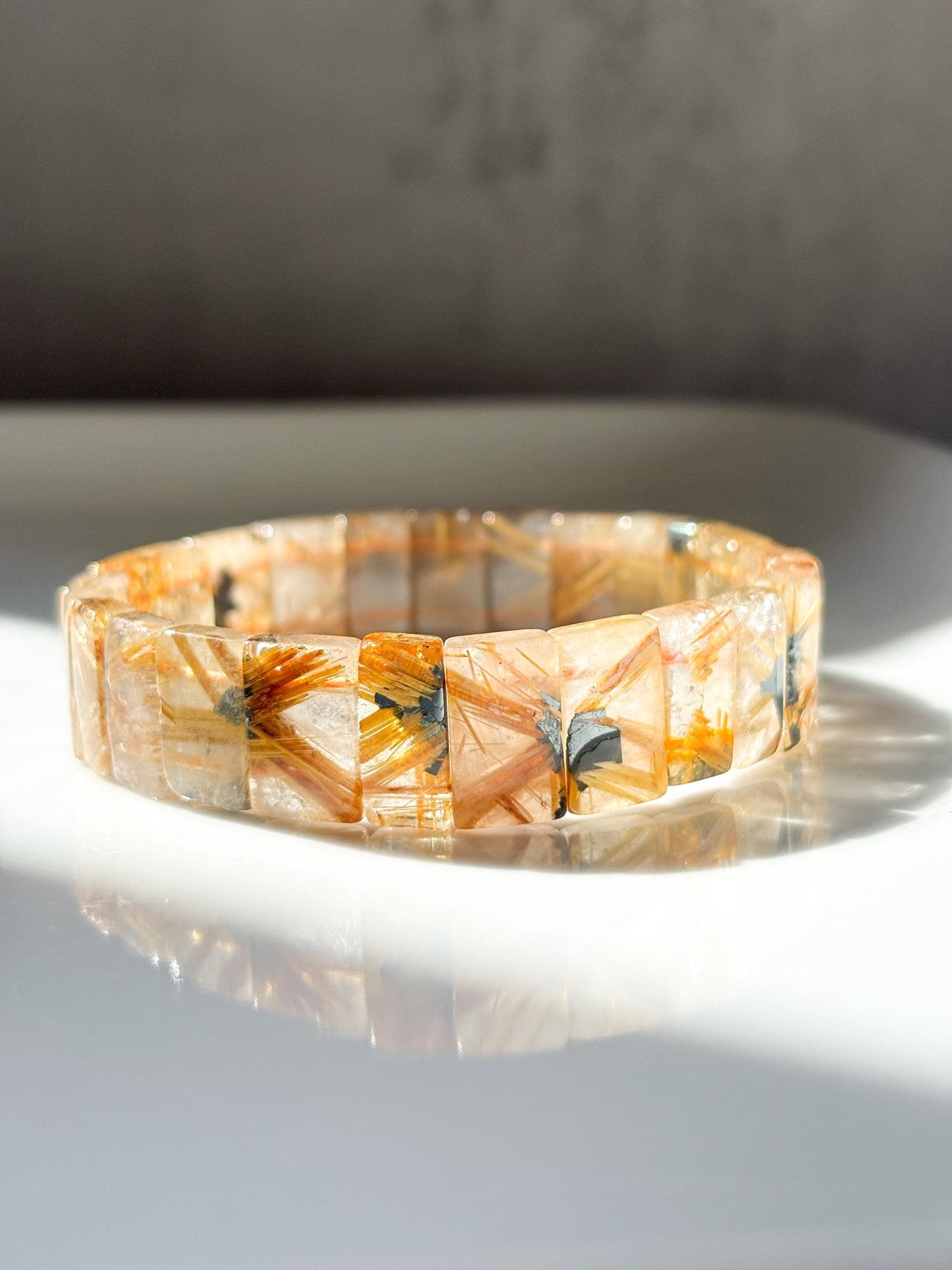 Golden Threads – Swallow Titanium Golden Rutilated Quartz Bracelet