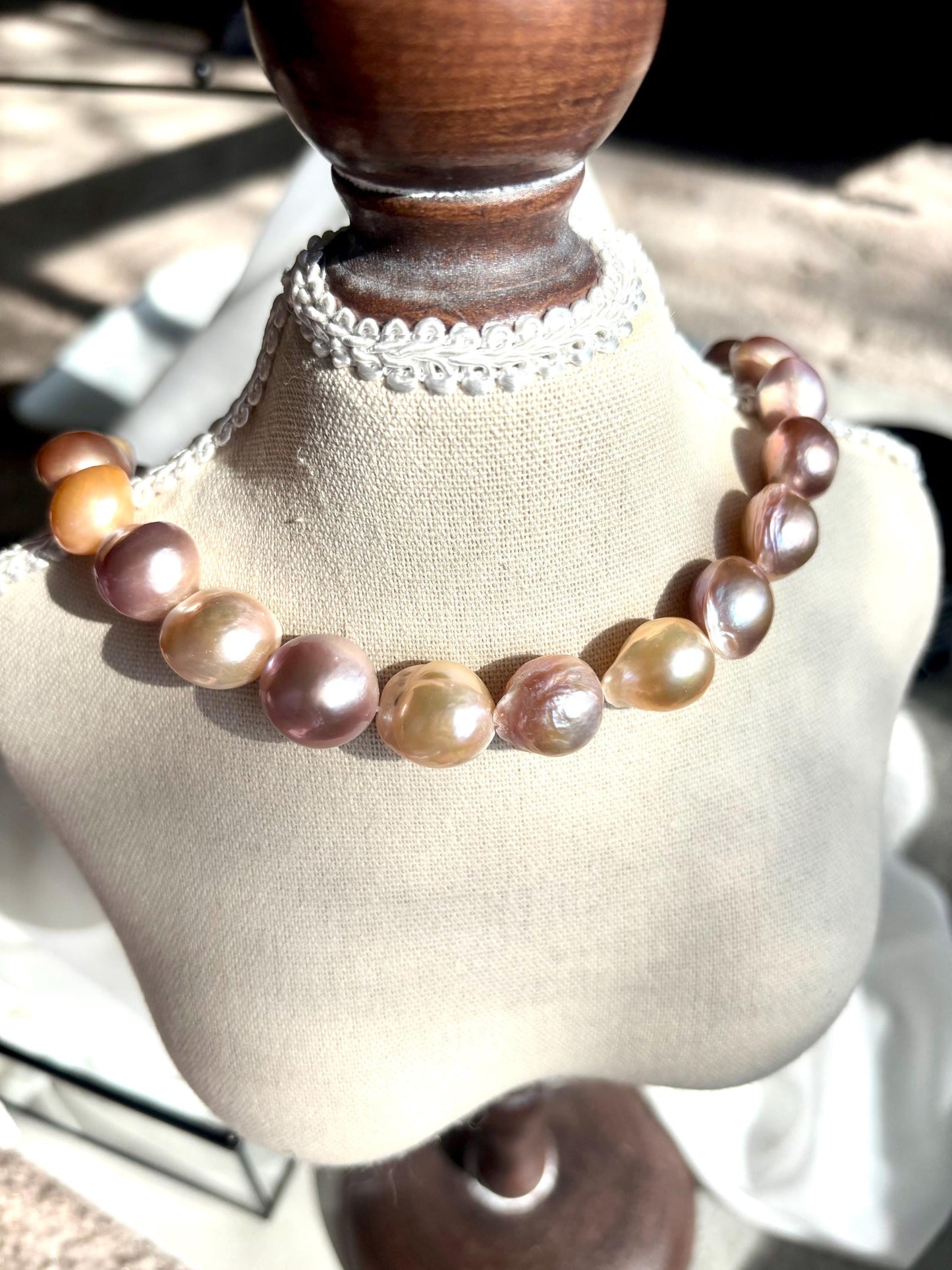 Twilight Garden – Multicolor Baroque Pearl Necklace