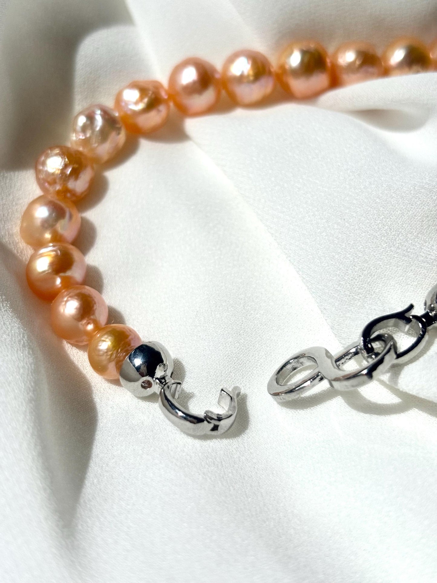 Camellia Dawn – Baroque Freshwater Wrinkle Pearl Necklace