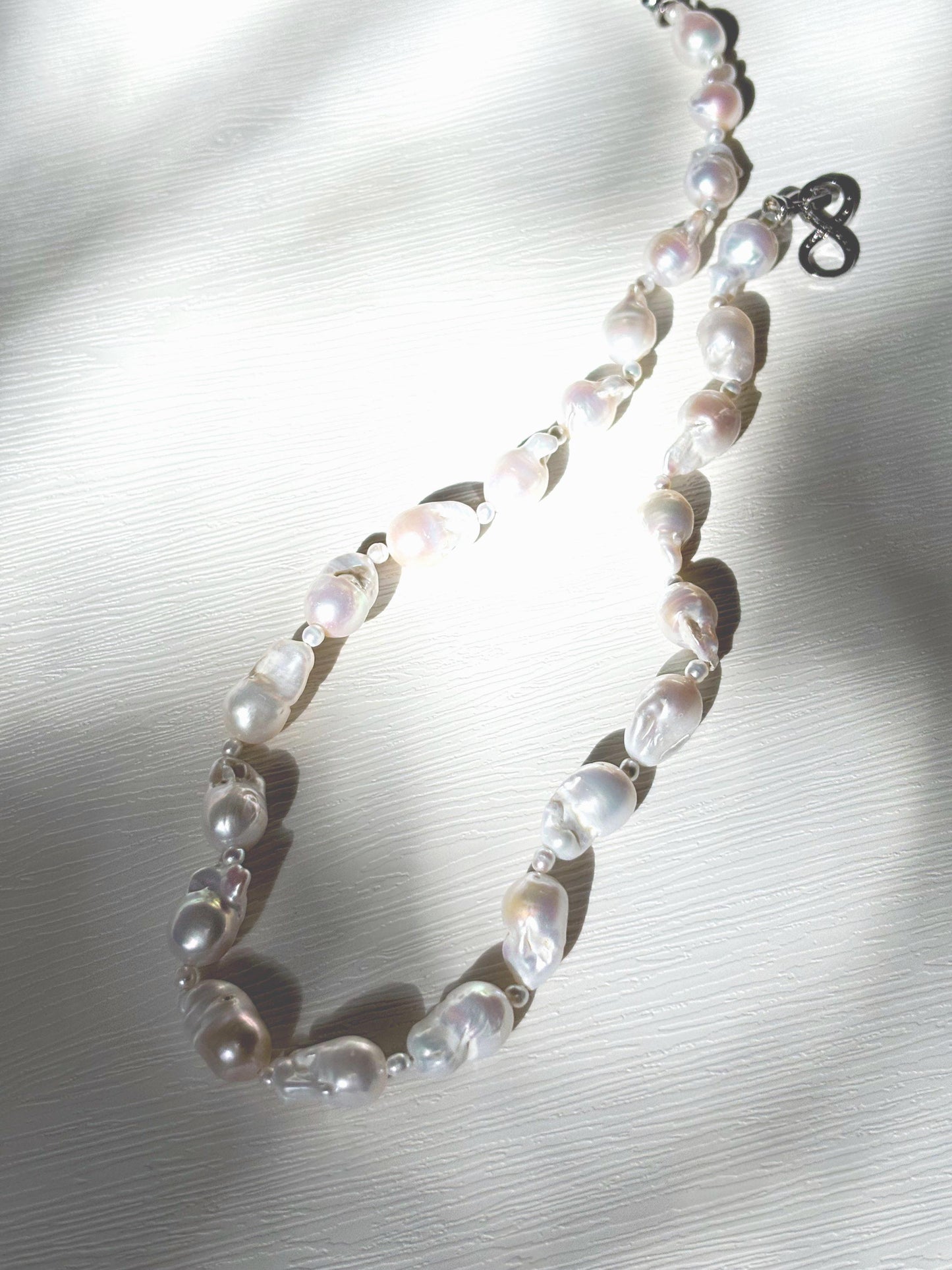 Mystic Ocean Tides - White Classic Baroque Bridal Fish-Tail Pearl Necklace