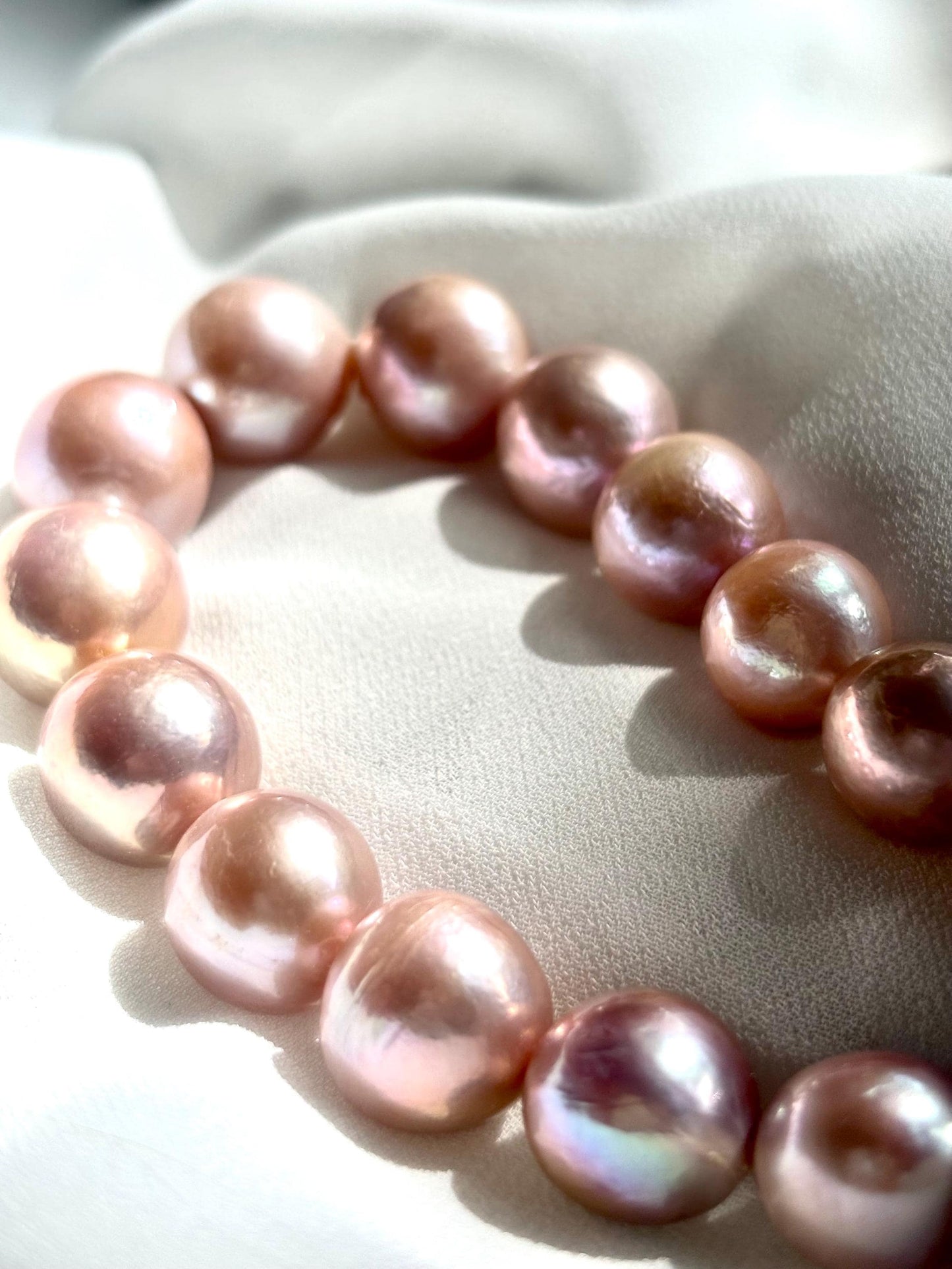 Peony Whisper – Light Blush Baroque Pearl Necklace