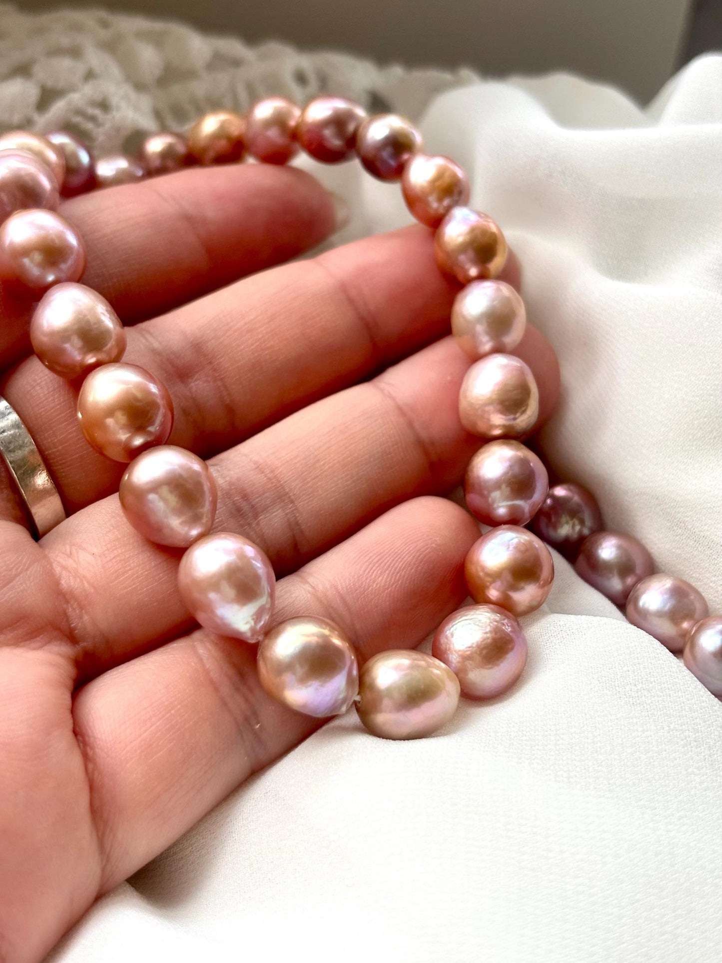 Rose Twilight – Baroque Pearl Necklace