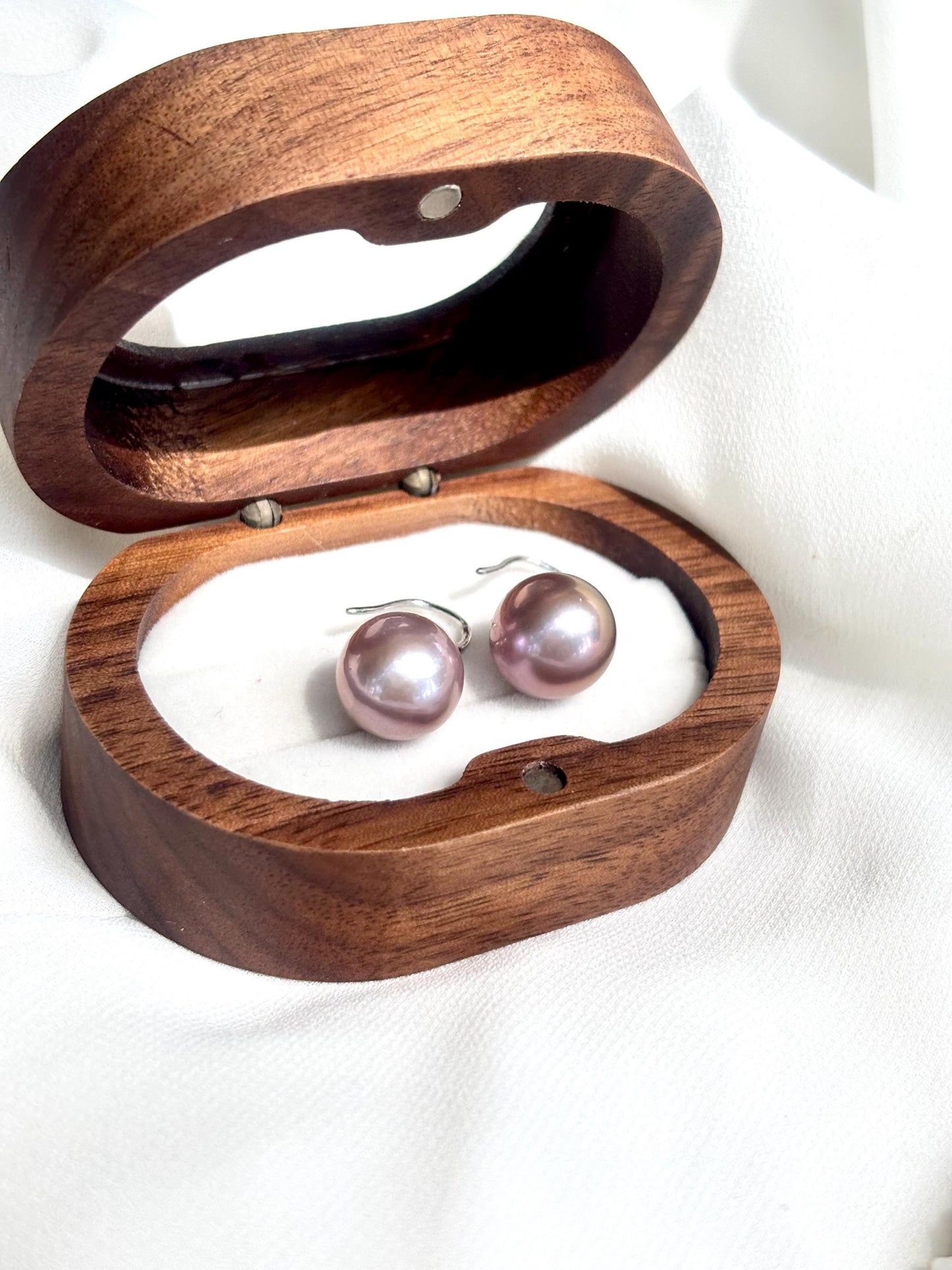 Lavender Moon Whisper - Lavender Pearl Drop Earrings