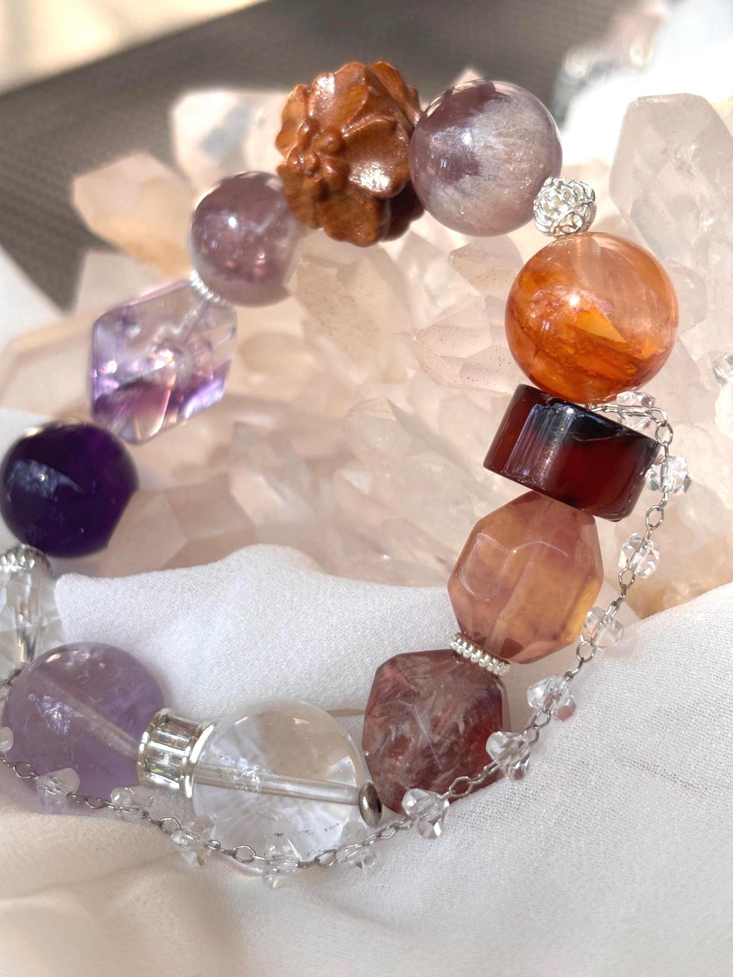 Solmara - Firelight Crystal & Cypress Dream Bracelet