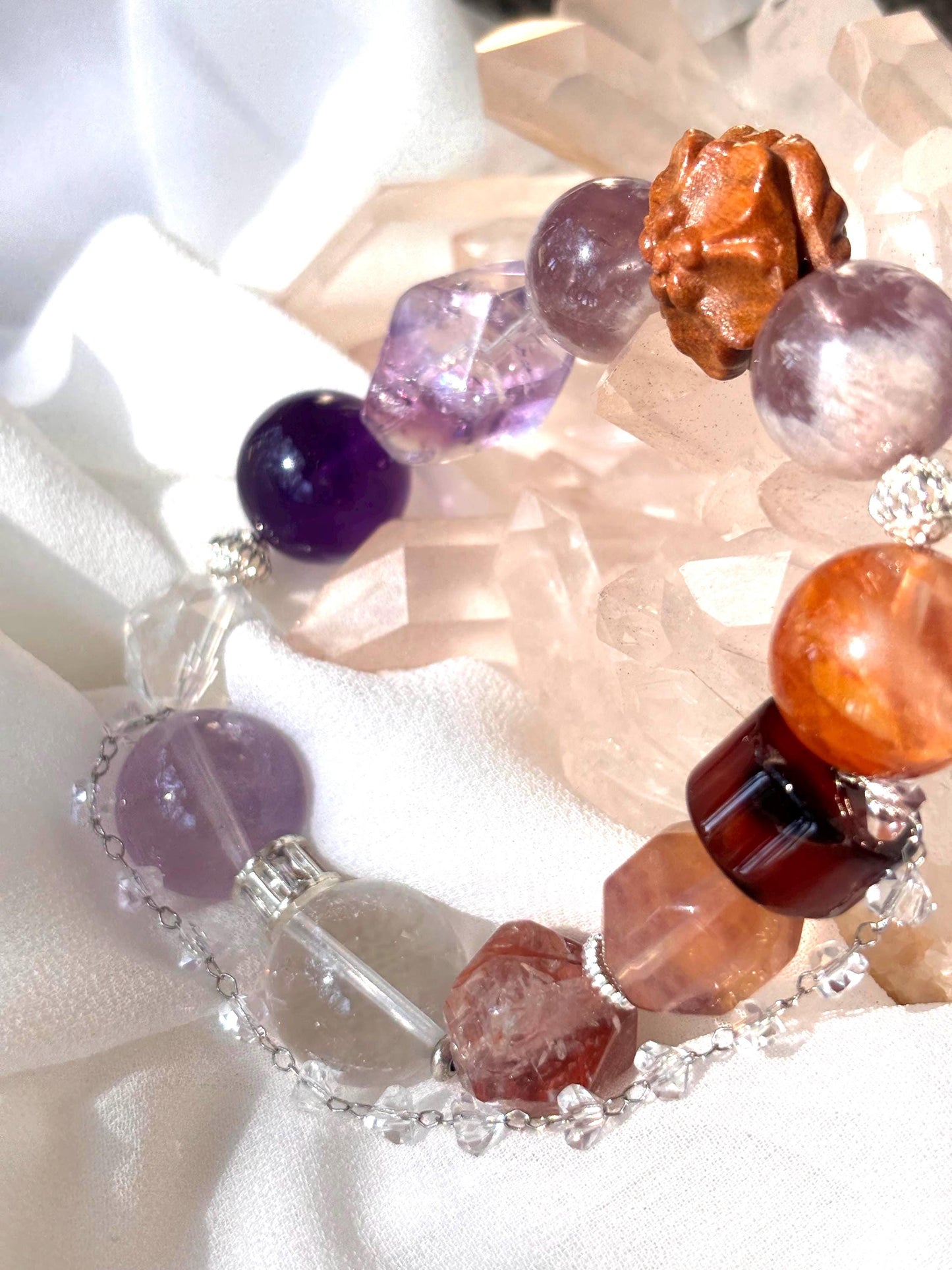Solmara - Firelight Crystal & Cypress Dream Bracelet