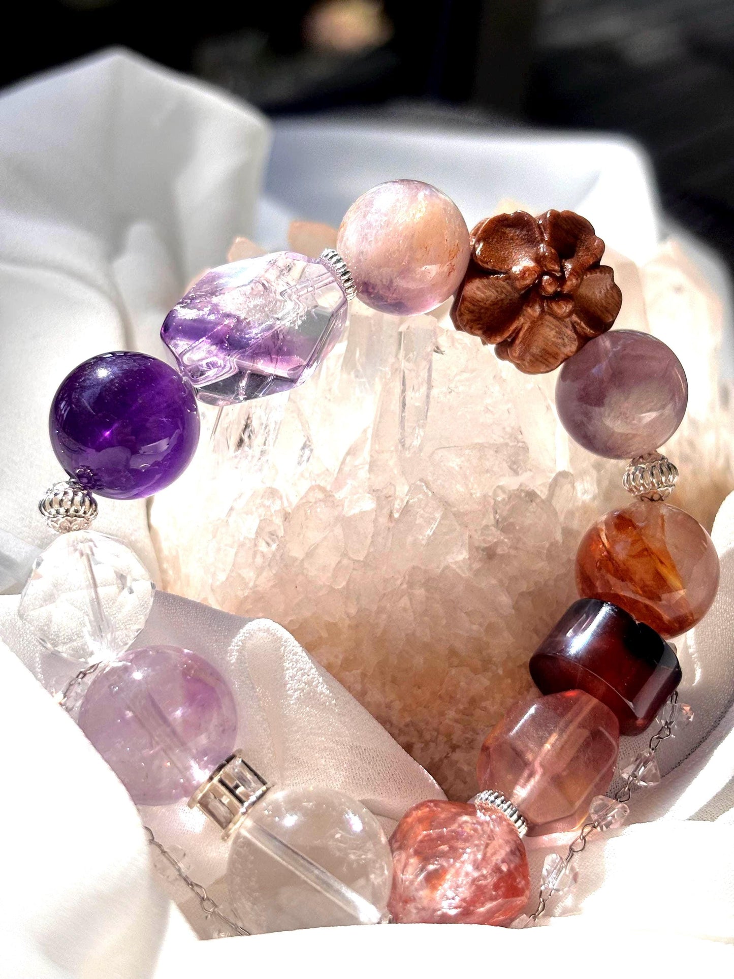 Solmara - Firelight Crystal & Cypress Dream Bracelet