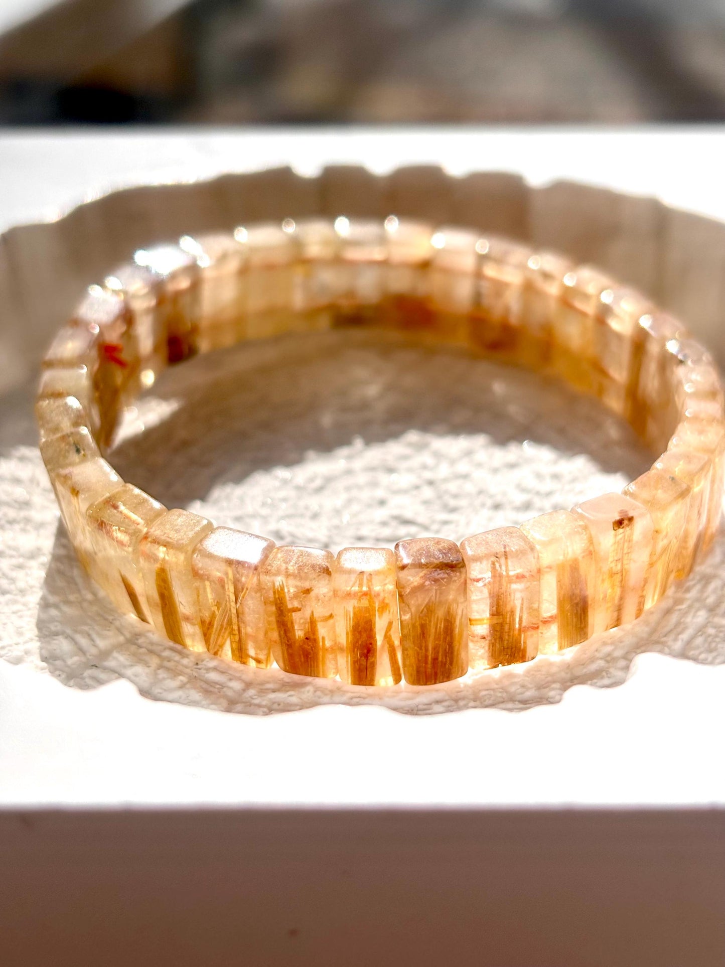 Solaris Veil - Golden Rutilated Quartz Bracelet