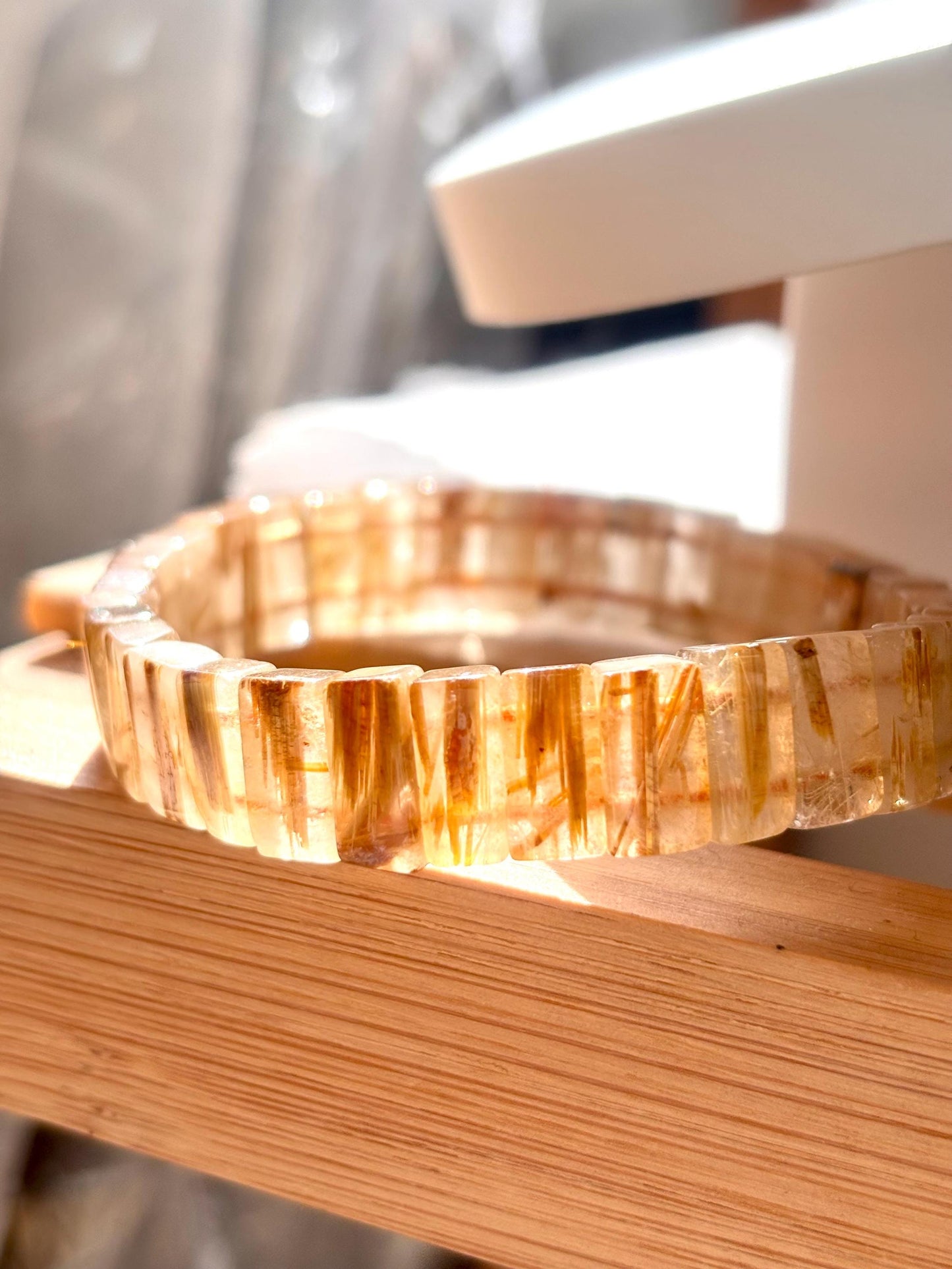 Solaris Veil - Golden Rutilated Quartz Bracelet