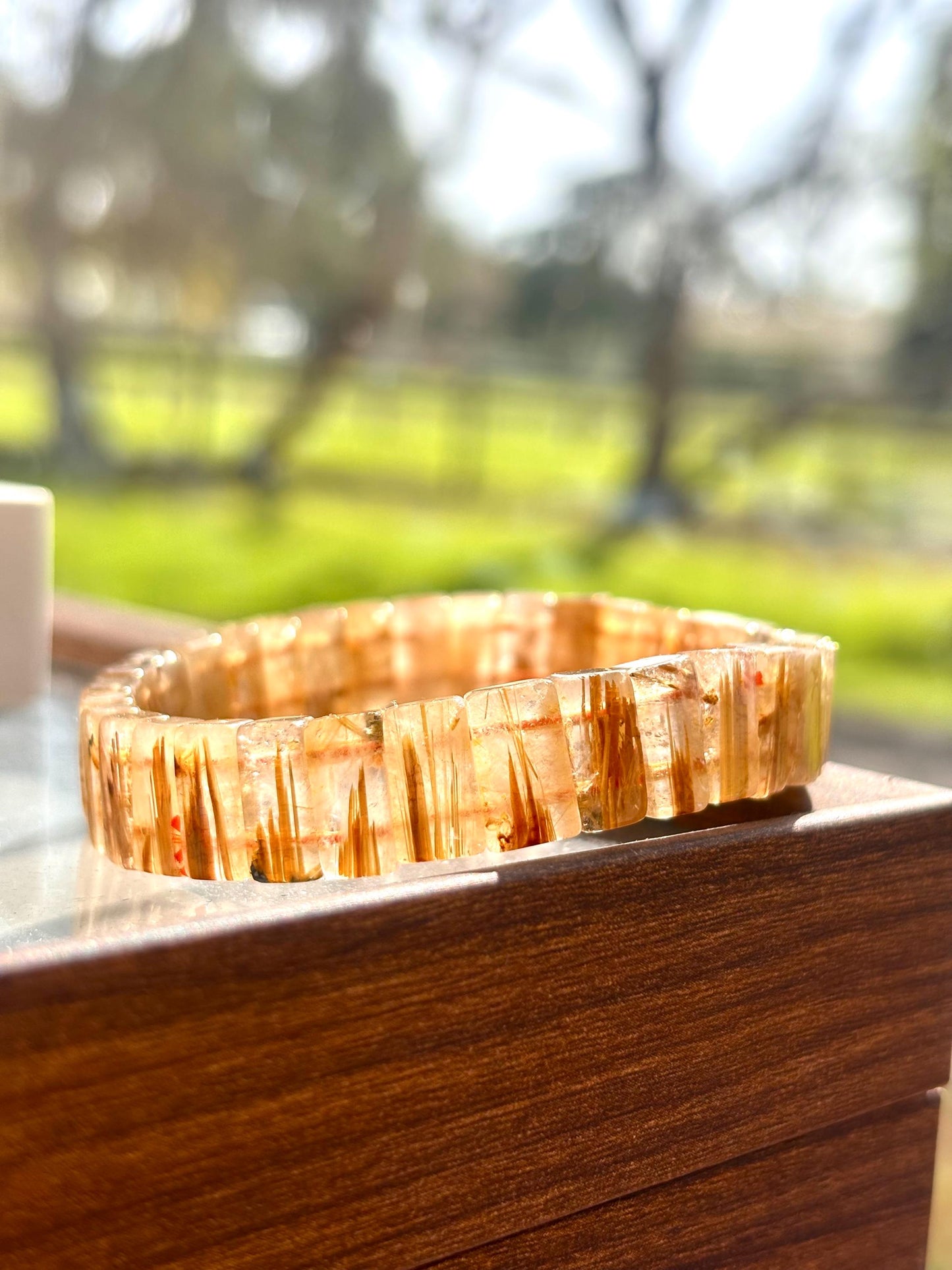 Solaris Veil - Golden Rutilated Quartz Bracelet