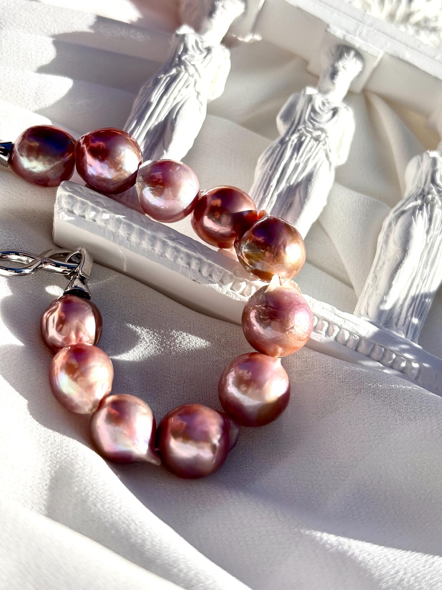 Velvet Moon-Freshwater Purple Baroque Pearl | Dainty Pearl Jewelry | Minimalist Sterling Silver Bracelet for Her