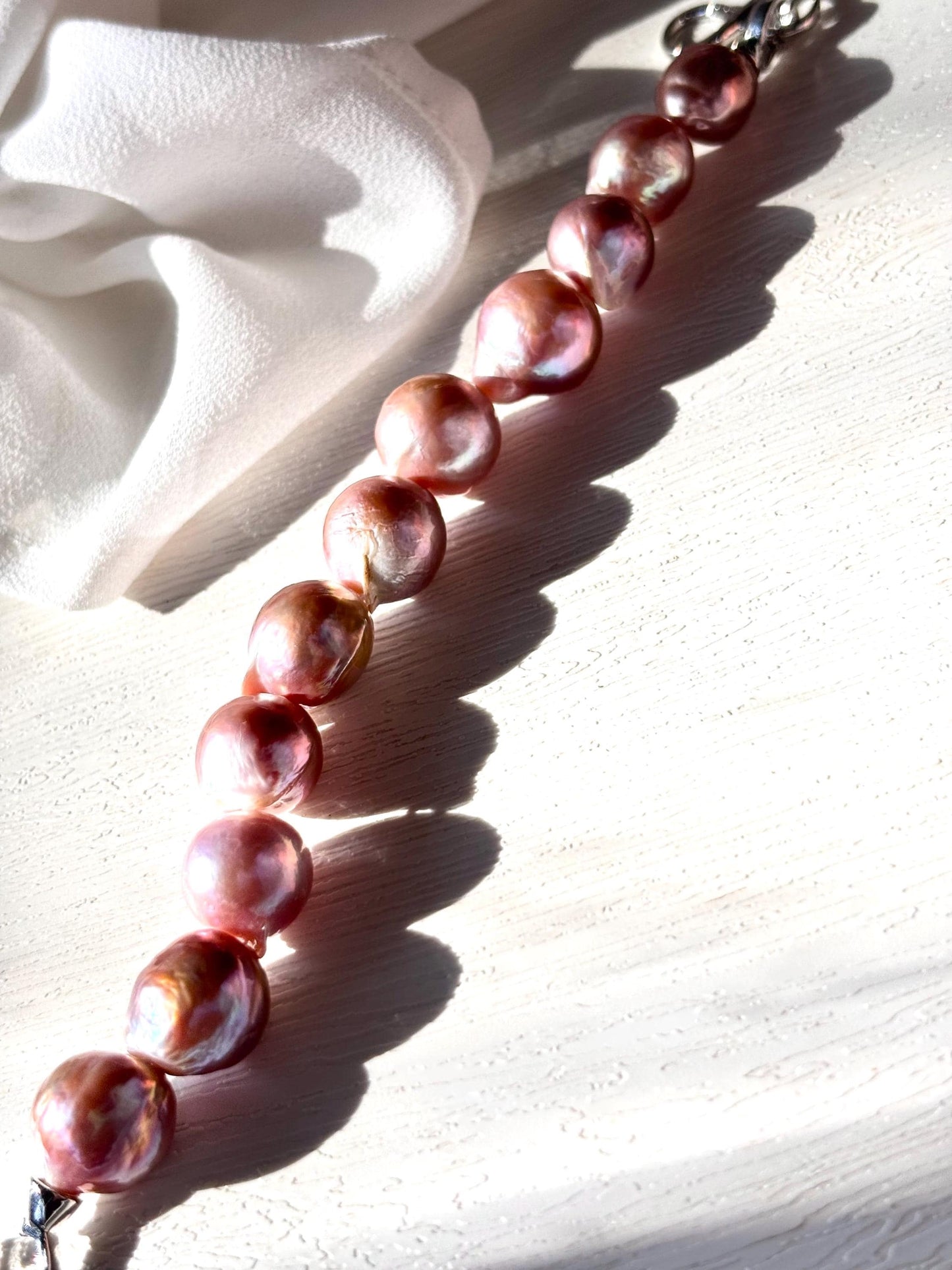 Velvet Moon-Freshwater Purple Baroque Pearl | Dainty Pearl Jewelry | Minimalist Sterling Silver Bracelet for Her