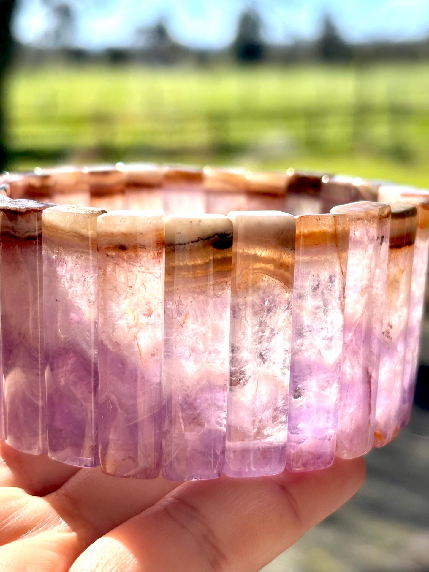 Aurora Veil – Aurora Agate Crystal Cuff Bracelet