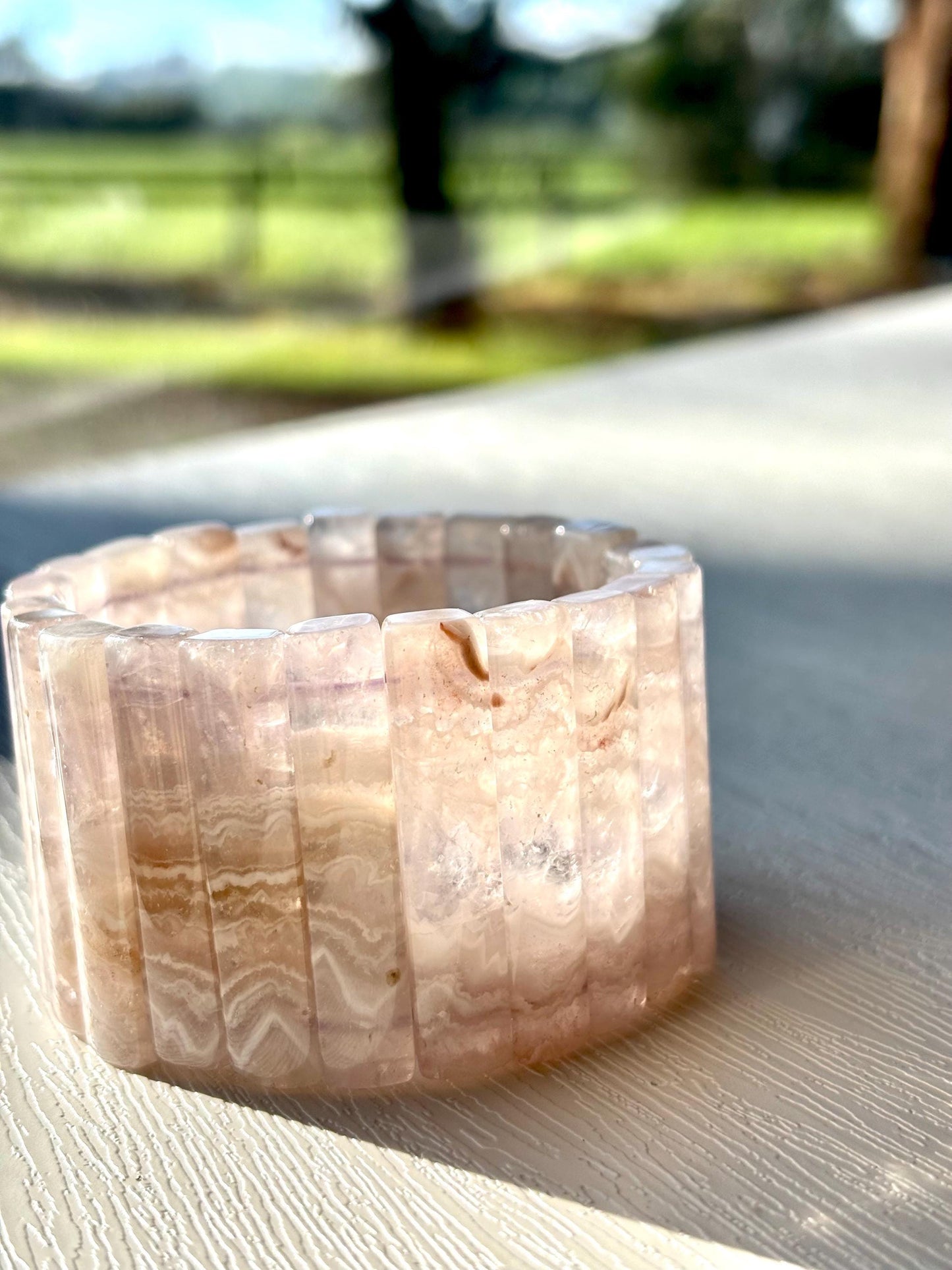Solmara - Desert Whisper Agate Cuff Bracelet